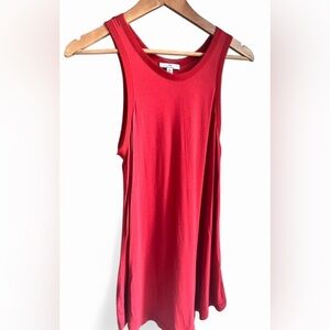 H By Halston Womens Red Orange  Sleeveless Casual Summer Spring Tank Top Small